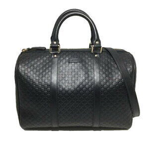 Gucci Guccissima Boston Bag Black Leather